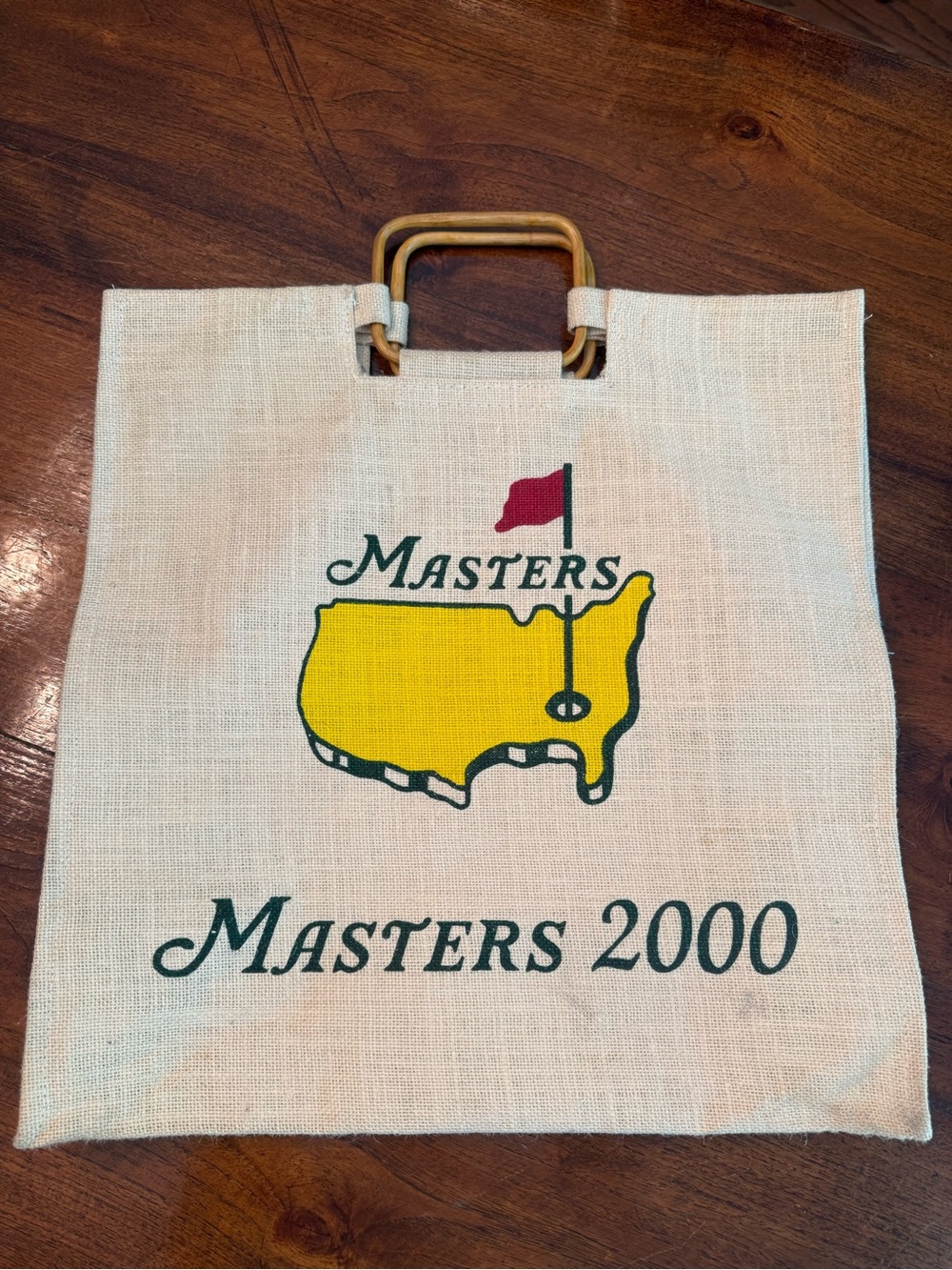 Masters Beige Tote with Yellow & Red Logo